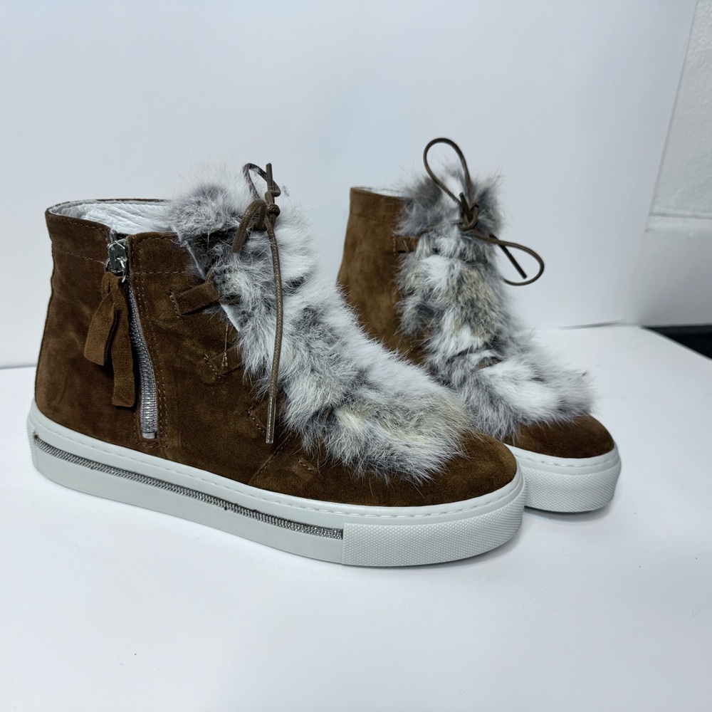 ALPE ILENA Brown and White Winter shoes